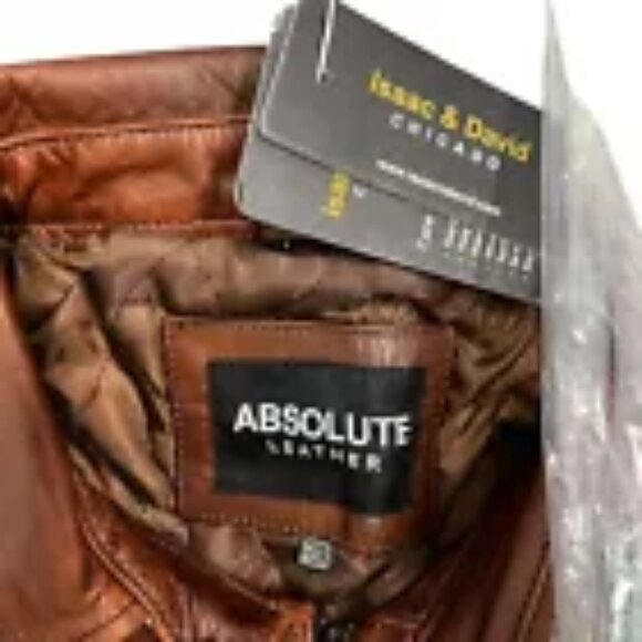 NEW Men's Absolute Leather Biker Jacket - Available in Sizes XS to 4XL - Picture 8 of 10